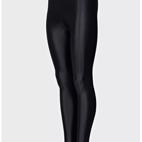 Saint Laurent Black Satin Leggings - Picture 4 of 6